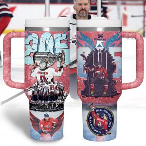 Alexander Ovechkin Custom Stanley Quencher 40oz Stainless Steel Tumbler With Handle