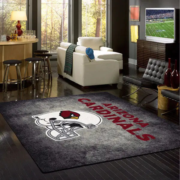 Arizona Cardinals NFL Team Distressed Rug