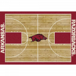 Arkansas University Basketball Court Rug