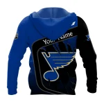 Custom Name & Number NHL St. Louis Blues Exclusive All Over Prints Graphic Hoodie