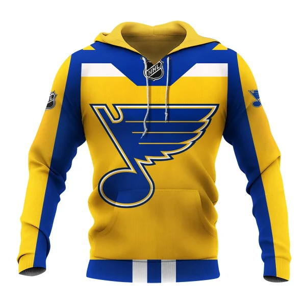 Custom Name & Number NHL St. Louis Blues Exclusive All Over Prints Graphic Hoodie
