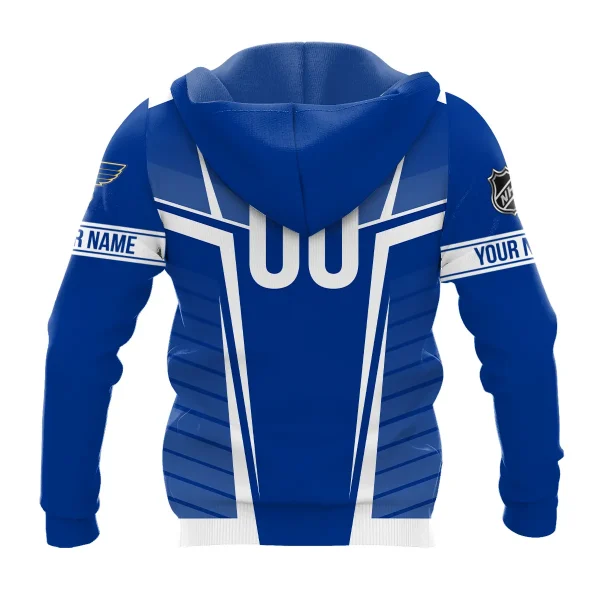Custom Name & Number NHL St. Louis Blues Exclusive All Over Prints Graphic Hoodie