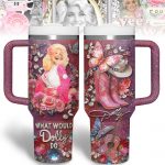 Dolly Parton Music Custom Stanley Quencher 40oz Stainless Steel Tumbler With Handle