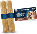 Coffee Wood Dog Chew Stick, 2 Pack Size Medium, Dog Teeth Cleaning & Relieve Stress, Organic Toys