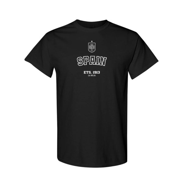 FIFA World Cup 2026 Spain Year Established Graphic Unisex T-Shirt - Black - Jersey Teams