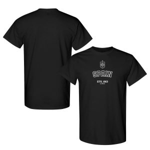 FIFA World Cup 2026 Spain Year Established Graphic Unisex T-Shirt - Black - Jersey Teams
