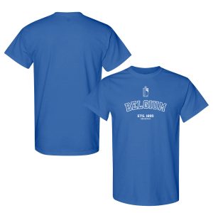FIFA World Cup 2026 Belgium Year Established Graphic Unisex T-Shirt - Blue - Jersey Teams