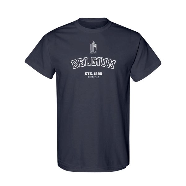 FIFA World Cup 2026 Belgium Year Established Graphic Unisex T-Shirt - Navy - Jersey Teams