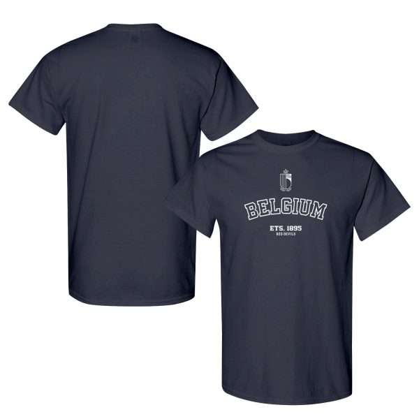 FIFA World Cup 2026 Belgium Year Established Graphic Unisex T-Shirt - Navy - Jersey Teams