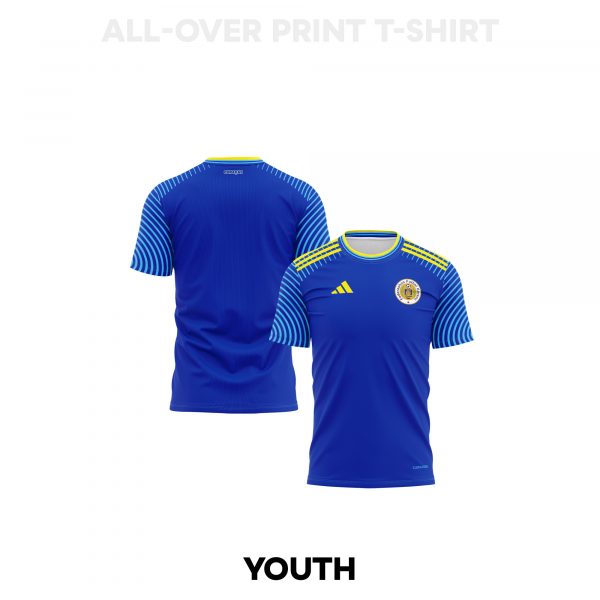Curacao 2026 Youth Home 3D T-shirt Fully Printed – Blue - Jersey Teams