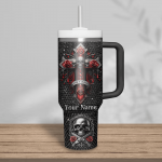 Guns N‚Äô Roses Music Custom Stanley Quencher 40oz Stainless Steel Tumbler With Handle