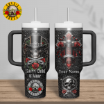 Guns N‚Äô Roses Music Custom Stanley Quencher 40oz Stainless Steel Tumbler With Handle
