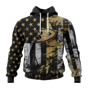 Anaheim Ducks, Specialized Jersey For America Graphic Hoodie