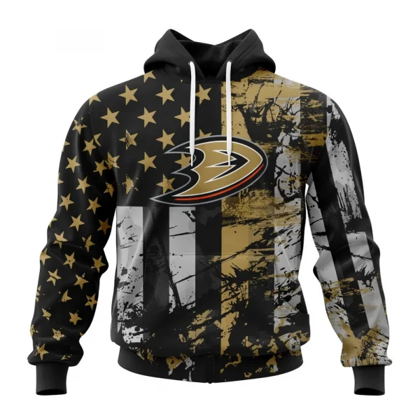 Anaheim Ducks, Specialized Jersey For America Graphic Hoodie