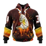 Anaheim Ducks, Specialized Jersey For Halloween Night Graphic Hoodie