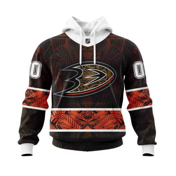 Anaheim Ducks, Specialized Native With Samoa Culture Graphic Hoodie
