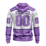 NHL Columbus Blue Jackets Special Lavender Fight Cancer Graphic Hoodie