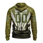 NHL Columbus Blue Jackets Special Military Camo Kits For Veterans Day And Rememberance Day Graphic Hoodie