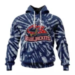NHL Columbus Blue Jackets Special Retro Vintage Tie Dye Graphic Hoodie