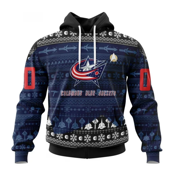 NHL Columbus Blue Jackets Special Star Trek Design Graphic Hoodie