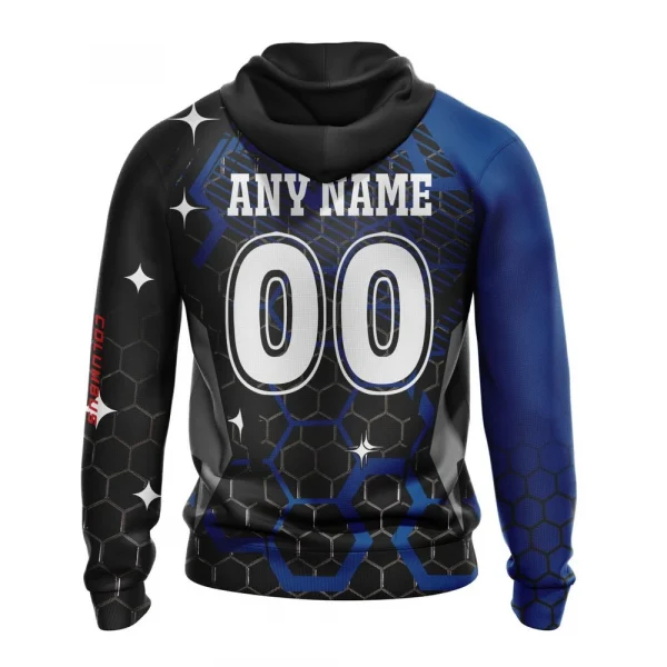 NHL Columbus Blue Jackets, Specialized Design With Motocross Syle Graphic Hoodie