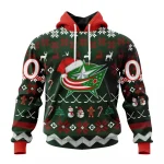 NHL Columbus Blue Jackets, Specialized Unisex Christmas Is Coming Graphic Hoodie
