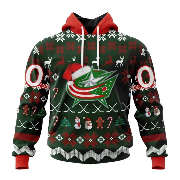 NHL Columbus Blue Jackets, Specialized Unisex Christmas Is Coming Graphic Hoodie