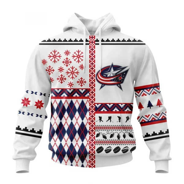 NHL Columbus Blue Jackets, Specialized Unisex Christmas Is Coming Graphic Hoodie