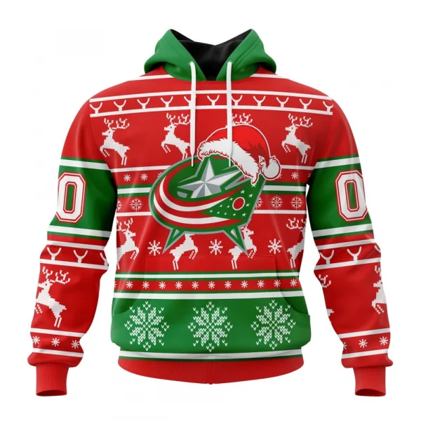 NHL Columbus Blue Jackets, Specialized Unisex Christmas Is Coming Graphic Hoodie