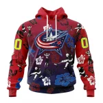 NHL Columbus Blue Jackets X Hawaii Specialized Design For Hawaiia Graphic Hoodie