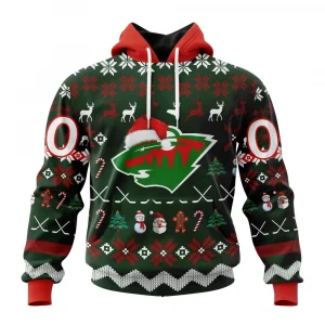 NHL Minnesota Wild, Specialized Unisex Christmas Is Coming Graphic Hoodie