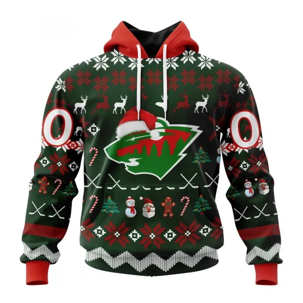 NHL Minnesota Wild, Specialized Unisex Christmas Is Coming Graphic Hoodie
