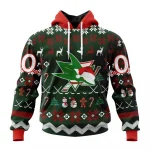 NHL San Jose Sharks, Specialized Unisex Christmas Is Coming Graphic Hoodie