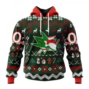 NHL San Jose Sharks, Specialized Unisex Christmas Is Coming Graphic Hoodie
