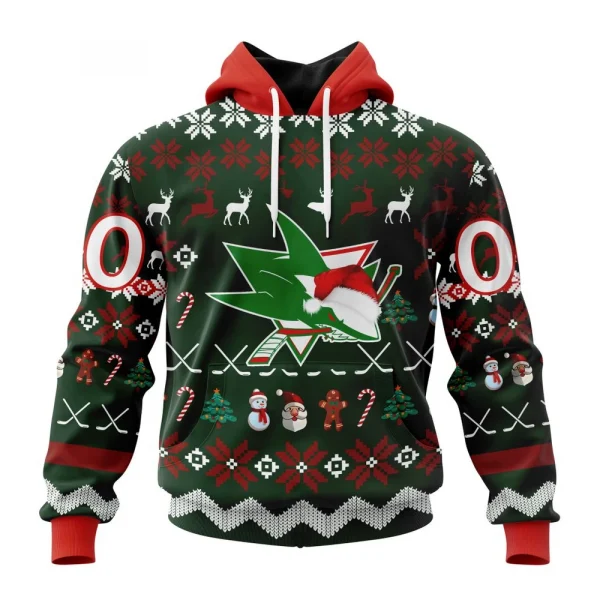NHL San Jose Sharks, Specialized Unisex Christmas Is Coming Graphic Hoodie