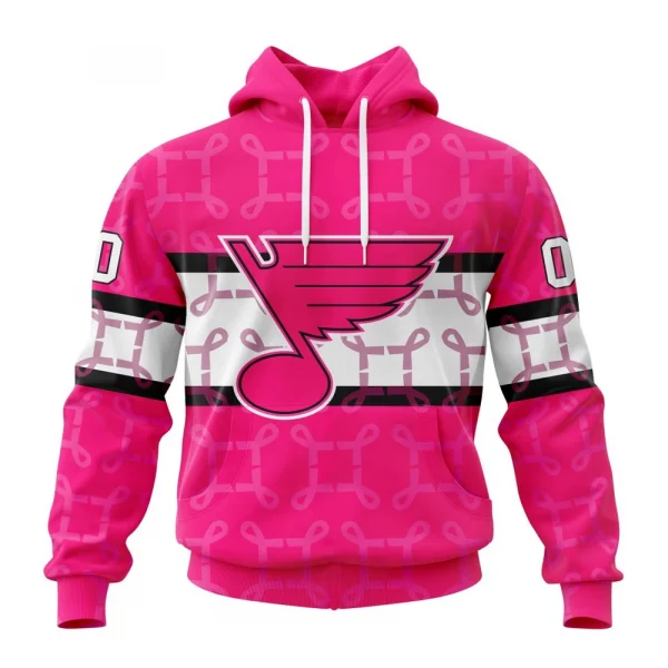 NHL St. Louis Blues, Specialized Design I Pink I Can! In October We Wear Pink Breast Cancer Graphic Hoodie