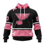NHL St. Louis Blues, Specialized Design In Classic Style With Paisley! In October We Wear Pink Breast Cancer Graphic Hoodie