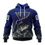 NHL St Louis Blues, Specialized Fishing Style Graphic Hoodie