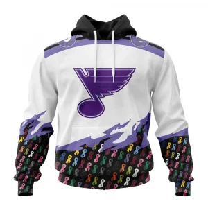 NHL St. Louis Blues, Specialized Kits In October We Stand Together We Can Beat Cancer Graphic Hoodie
