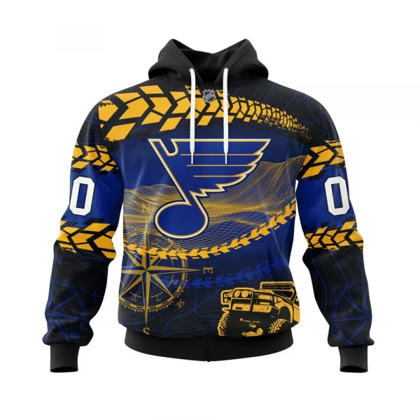 NHL St Louis Blues, Specialized Off Road Style Graphic Hoodie