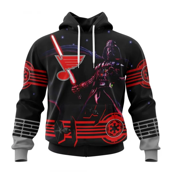 NHL St. Louis Blues, Specialized Starwar Darth Vader Version Jersey Graphic Hoodie