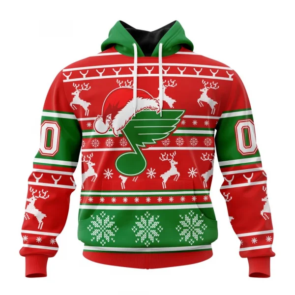 NHL St. Louis Blues, Specialized Unisex Christmas Is Coming Graphic Hoodie