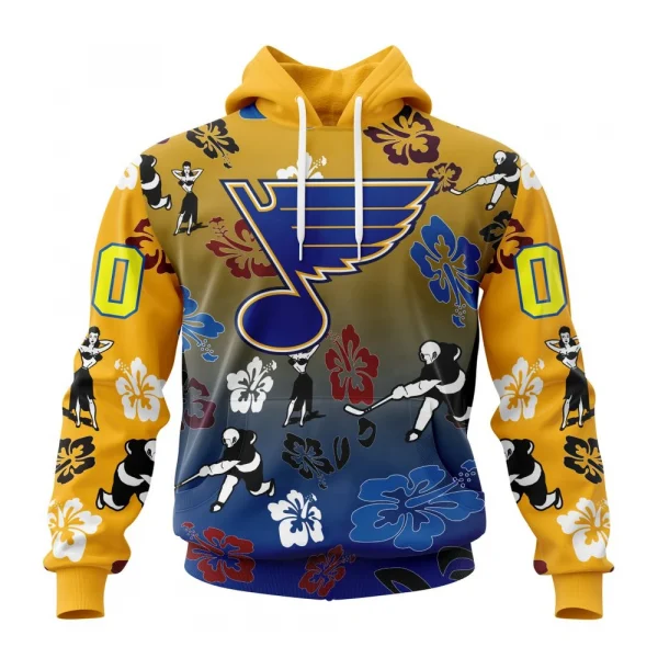 NHL St. Louis Blues X Hawaii Specialized Design For Hawaiia Graphic Hoodie
