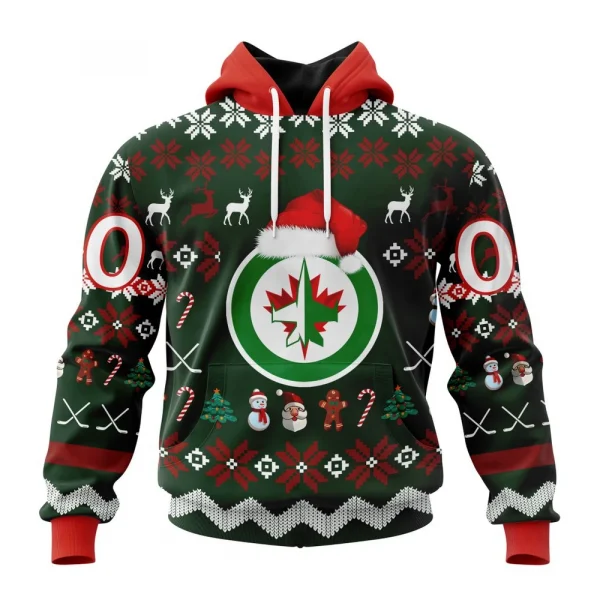 NHL Winnipeg Jets, Specialized Unisex Christmas Is Coming Graphic Hoodie