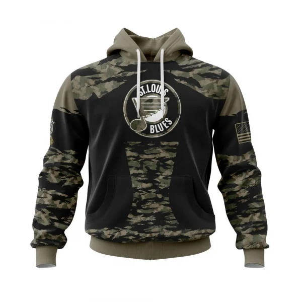 St. Louis Blues, Honors Veterans And Military Members Graphic Hoodie
