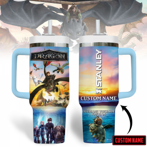 How to Train Your Dragon Movies Custom Stanley Quencher 40oz Stainless Steel Tumbler With Handle