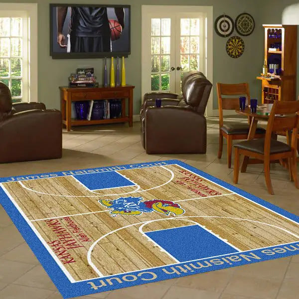 Ku Mug Rug Kansas University Basketball Court Rug