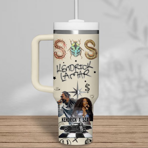 Kendrick Lamar Music Custom Stanley Quencher 40oz Stainless Steel Tumbler With Handle