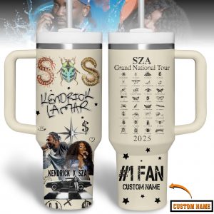 Kendrick Lamar Music Custom Stanley Quencher 40oz Stainless Steel Tumbler With Handle