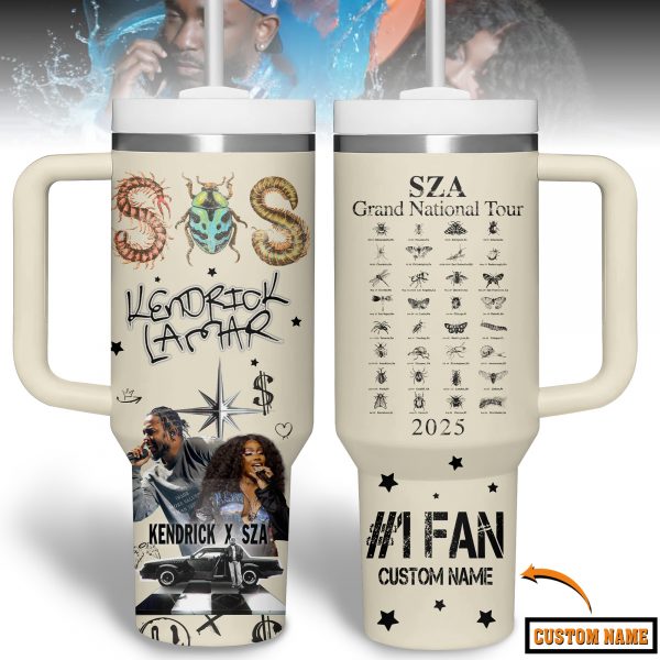 Kendrick Lamar Music Custom Stanley Quencher 40oz Stainless Steel Tumbler With Handle